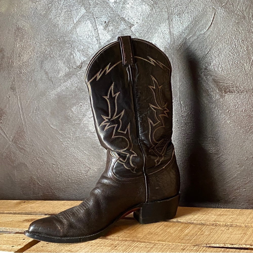 Tony Lama Dark Brown Western Boots
